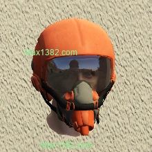 Orange Flight Helmet