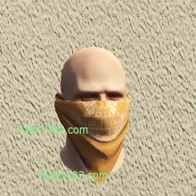 Orange Skull Face Bandana (M)