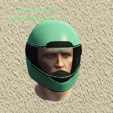 Teal Mototcycle Helmet Down (M)