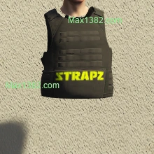 Black & Lime Strapz Vest