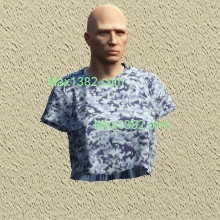 Blue Digital Torn Tee