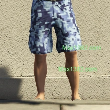 Blue Digital Cargo Shorts
